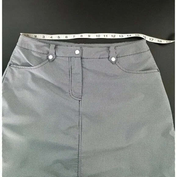 IBKÜL Golf Skort 8 Gingham Check Pleated Hem UPF 50 Activewear Tenniscore Preppy - Picture 7 of 13